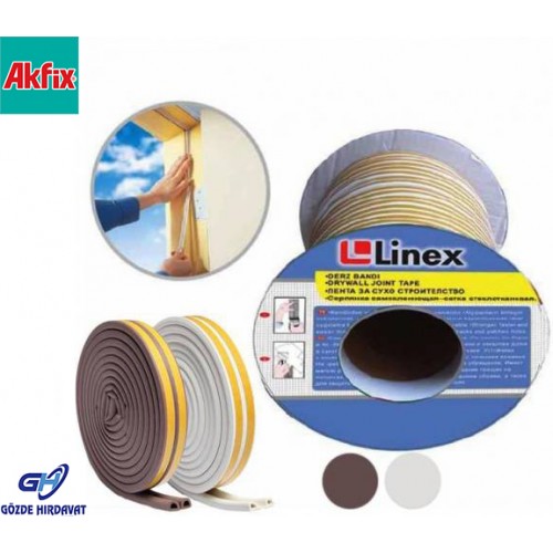 linex kaucuk kapi ve pencere izolasyon bandi fitili 50 metre x 2 100mt akfix gozde hirdavat