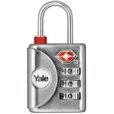 Yale Kontrol Göstergeli Şifreli Asma Kilit (TSA Onaylı) - Gri - Blister
