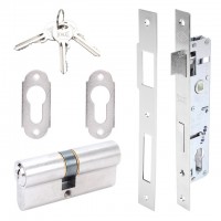 Kale 153 20mm Standart  Daire Kilidi Dar Tip - NİKEL-(62mm Silindirli)