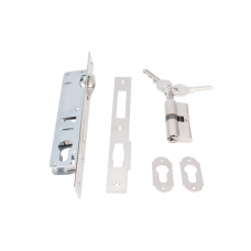 Kale 155 20mm Standart Daire Kilidi Makaralı - NİKEL-(62mm Silindirli)