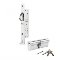 Kale 201 40mm Standart Sürme Kapı Kilidi - NİKEL-(62mm Silindirli)