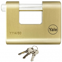 Yale 60 mm Oval Kayar Pimli Pirinç Asma Kilit  - Blister