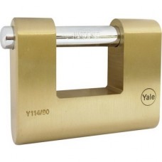 Yale 90 mm Oval Kayar Pimli Pirinç Asma Kilit - Blister