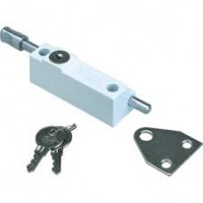 YALE Sürgülü Pencere ve Kayar Kapı Kilidi - Krom - BEYAZ